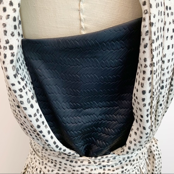 L’agence Sleeveless Pleated Dot-Print Maxi Dress Gown Size 6 - Picture 10 of 16